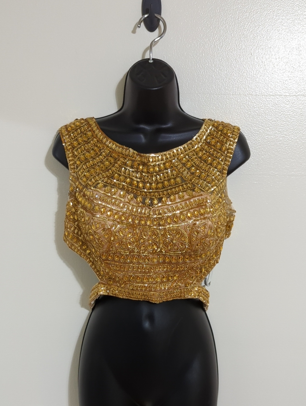 HTF Sherri Hill Intricately Beaded Crop Top Style 51295